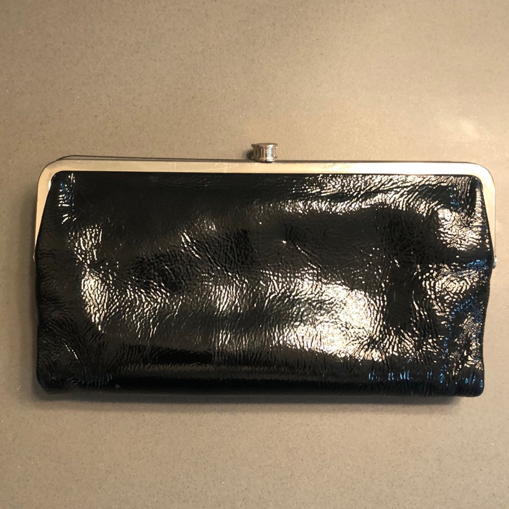 Hobo black patent wallet